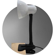 Marvielle Kıskaçlı Beyaz Masa Lambası, Esnek ve Pratik Kullanım - Masa ve Gece Lambası