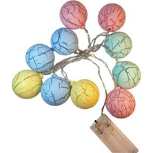 Marvielle Renkli Top Şekilli LED Dolama Işıklar - 10'lu Set - Masa ve Gece Lambası