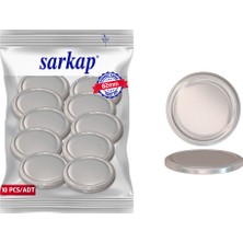 Sarkap Hijyenik Paketli 10 Adet Kavanoz Kapağı - Silver - 82mm