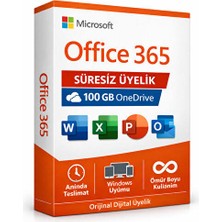 Microsoft Office 365 (Microsoft 365) 1 Yıllık Abonelik - 5 Cihaz - Anıda Teslimat