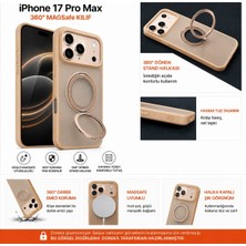 Doreka iPhone 17 Promax Magsafe Destekli 360° Dönen Halkalı Standlı Telefon Kılıfı