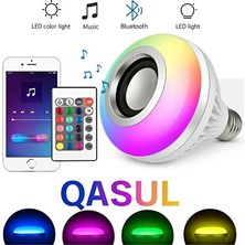 Marvielle Rgb LED ve Bluetooth Hoparlörlü Müzik Ampulü - Masa ve Gece Lambası