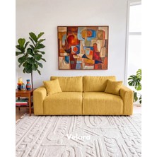 Velura Home & Living Sora 3+3 Yataklı ve Sandıklı Koltuk Takımı - Sarı