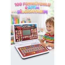 Farbu Oyuncak 100 Fonksiyonlu Çift Dilli Eğitim Bilgisayarım Oyuncak Bilgisayar ve Mouse Eğitici Çocuk Laptopu