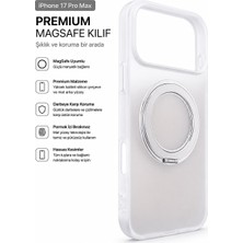 Doreka iPhone 17 Promax Magsafe Destekli 360° Dönen Halkalı Standlı Telefon Kılıfı