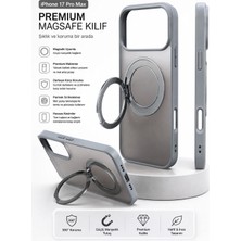 Doreka iPhone 17 Promax Magsafe Destekli 360° Dönen Halkalı Standlı Telefon Kılıfı