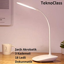 Marvielle 3 Kademeli LED Okuma ve Çalışma Masası Işığı - Dokunmatik Kontrol - Masa ve Gece Lambası