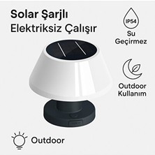 Marvielle Güneş Enerjili ve Su Geçirmez LED Masa Lambası, Çevre Dostu Aydınlatma - Masa ve Gece Lambası