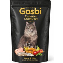 Gosbi Exclusive Grain Free Duck & Fish Sterilized Yetişkin Kısırlaştırılmış Kedi Maması 2 kg