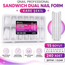 Fontenay Şeffaf Sandviç Tırnak Formu Kare Protez Tırnak Kalıbı