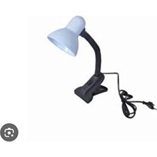 Marvielle Mandallı Çalışma ve Okuma Lambası Beyaz, Enerji Tasarruflu LED Ampul ile - Masa ve Gece Lambası
