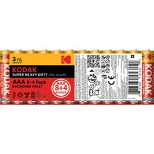 Kodak Çinko Karbon Ince Pil Shrink Aaa  8+4 2 Adet