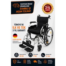 Tagesan Römer R224 51 cm Özellikli Alüminyum Manuel Tekerlekli Sandalye – Baldır Destekli, Katlanabilir, Refakatçi Frenli, Çıkarılabilir Ayaklıklı