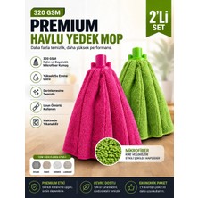Cleanshe Premium Mikrofiber Mop Yedek Havlu 2'li Set
