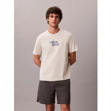 Calvin Klein Erkek Pamuklu Bisiklet Yaka Kısa Kollu Gri T-Shirt LV04RG815G-P4P
