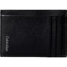 Calvin Klein Erkek Logo Detaylı Ekstra Kart Bölmeli Hakiki Deri Siyah Cüzdan LV04D1306G-UB1