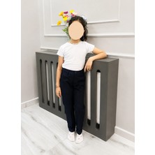 Bulut Teks Canbulgan 6-15 Yaş Unisex Okul Pantolonu Lacivert Şerj Kumaş Yarım Lastikli Bel Dayanıklı ve Şık