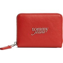 Tommy Hilfiger Kadın Metalik Kabartma Logolu Bozuk Para Cepli Kırmızı Cüzdan AW0AW18794-XMP