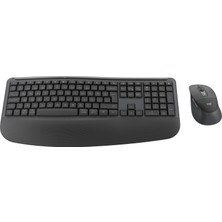 Logitech Signature Comfort Plus MK880 Bluetooth Kablosuz Tam Boyutlu Türkçe Q Klavye Mouse Seti, Siyah