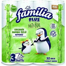 4 Adet Familia Natural Bambu Tuvalet Kağıdı 32'li