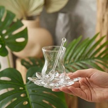 Assa Bazaar 18 Parça Kristal Çay Seti – Ince Belli 6 Kişilik Şık Çay Takımı