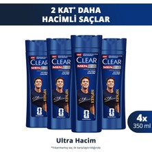 Clear Men Kepeğe Karşı Etkili Şampuan Kenan Yıldız Ultra Hacim 350 ml X4