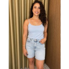 Mu&Me Boutiqe Şort Jean Yüksek Bel