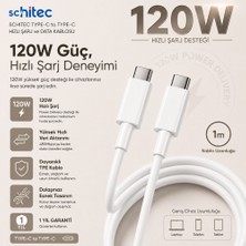 ScHitec 6A 120W Type-C to Type-C 1Metre Süper Hızlı Data ve Şarj Kablosu