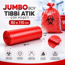 Akalın Professional Cleaning Products Jumbo Boy Tıbbi Atık Çöp Poşeti 80 x 110 cm 10 Adet
