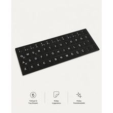1 Adet Türkçe Q Klavye Sticker Notebook Pc Uyumlu Klavye Etiketi Silinmez Yapışkanlı Türkçe Harfler