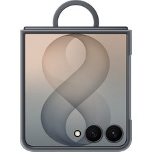 Samsung Galaxy Z Flip8 Silikon Yüzüklü Magnet Kılıf - Siyah