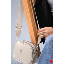 Jara Bag Riga Kadın Çapraz Çanta Yumuşak Dokulu, Çok Bölmeli Günlük Omuz Çantası