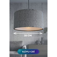 Skygo Koyu Gri Kumaş Başlıklı Sarkıt ize 35 CM