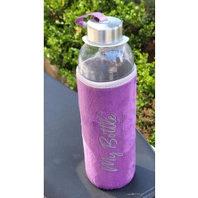 Hikmetlirenk Peluş Kılıflı Cam Matara 750 ml