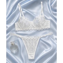 Veloura Lolita Beyaz Bralet Takım