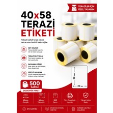 Toscana 40X58 Terazi Etiketi 1 Rulo 500 Etiket