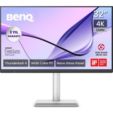 Benq MA320UG 31,5''ıps 4K UHD 120Hz Thunderbolt 4  HDR400 MacBook Pro ve MacBook Air Destekli Nano Gloss Eye Care Monitör