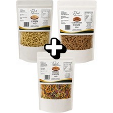 Tahali Çanakkale 3'lü Erişte Seti 3 x 400 gr (Sade, Sebzeli, Tam Buğday)
