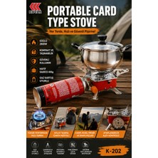 Likya Rota Mini Kamp Ocağı 2800W Katlanabilir Gaz Kartuşlu Portatif Outdoor Ocak