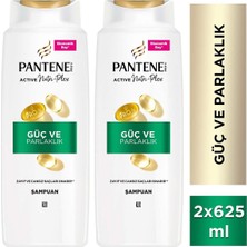 Pantene Güç & Parlaklık Şampuan 625ML Zayıf ve Mat Saçlar Için x 2 Adet