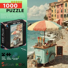 Soi Craft 1000 Parça Puzzle Dondurma Arabası İtalyan Rivierası #6521