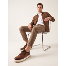 Aren Hakiki Deri Kahverengi Erkek Ayakkabı günlük casual sneaker