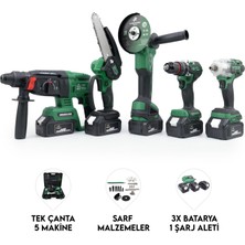 Chelikbei Beşli Set HT350 (Budama Testeresi 10MM Ç.mandren+S.sıkma+Ş.spral+Ş.hilti)