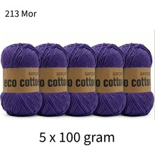 Oxford İplik 5'li Paket Eco Cotton 100GR-200M NO:213 Mor