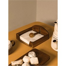 Minihol Vorden Akasya Modern Peçetelik 18X23 cm - Şık ve Fonksiyonel Ahşap Tasarım