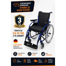 Tagesan Römer R226 50CM Lüx Hafif Alüminyum Manuel Tekerlekli Sandalye – Katlanabilir, Ayarlanabilir Kolçaklı, Çıkarılabilir Ayaklıklı