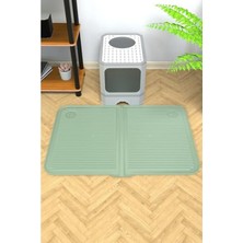 MarkEntegra Büyük Boy Yıkanabilir Kedi Tuvaleti Paspası 40X60 Cm, Yeşil Renk