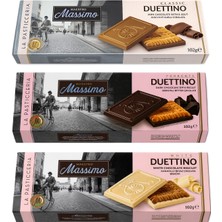 Maestro Massimo Bisküvili Çikolata 102 gr Bitter - Beyaz ve Sütlü Çikolatalı 3 Lü Karma Paket