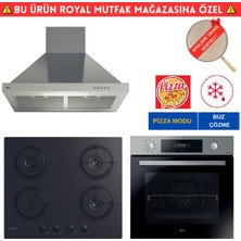 Hoover Lavora Inox Turbo Ankastre Set (HO3158IN+ HVW6MBB Siyah + HCH6MXTK Inox)