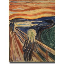 Rosaart Edvard Munch Çığlık Posteri, Ekpresyonizm Kalsik Sanat Posteri, Çerçevesiz Dekoratif Poster
